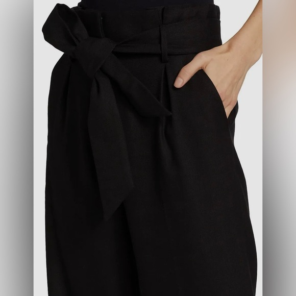 Veronica Beard Women's Black-Tie Waist Linen Blend Pants Size 8 - Picture 9 of 16